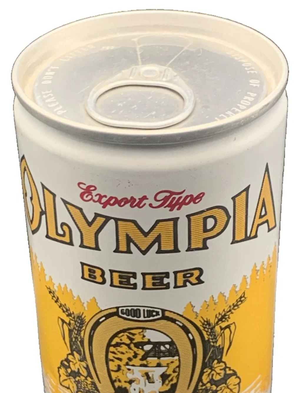 Vintage Beer Can Olympia Beer It's In The Water Export Type Pull Tab Empty